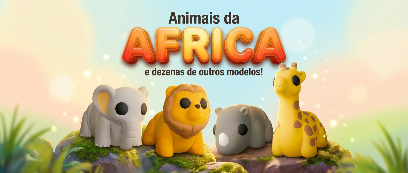Coleção África — animais selvagens articulados